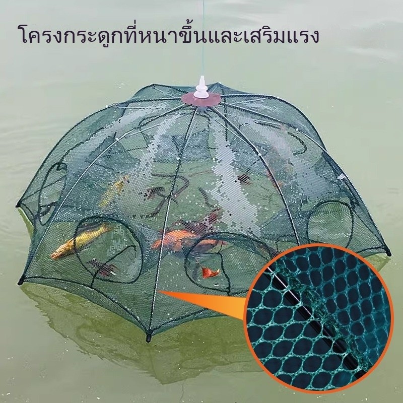Sikawei ปลาร่มพับตาข่ายกรงกุ้ง, ปู, ปลาดักหล่อปลาสุทธิกุ้งเครื่องมือประมง ราคา ถูกที่สุด ดีลบีเคเค แกลเลอรีภาพที่ 6