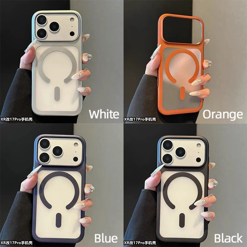สําหรับ XR XS MAX ถึง 17 Pro 11 X สไตล์ 17 Pro ฝาหลังด้านหลังแบตเตอรี่กลางเปลี่ยนด้านหลัง 1DMU