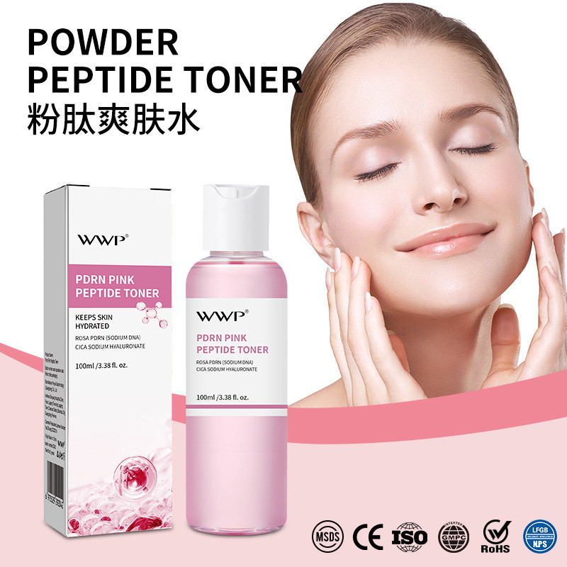 WWP Pink Peptide Toner PDRN tonic Water Hydrating Facial Moisturizing Essence Water [dsa]
