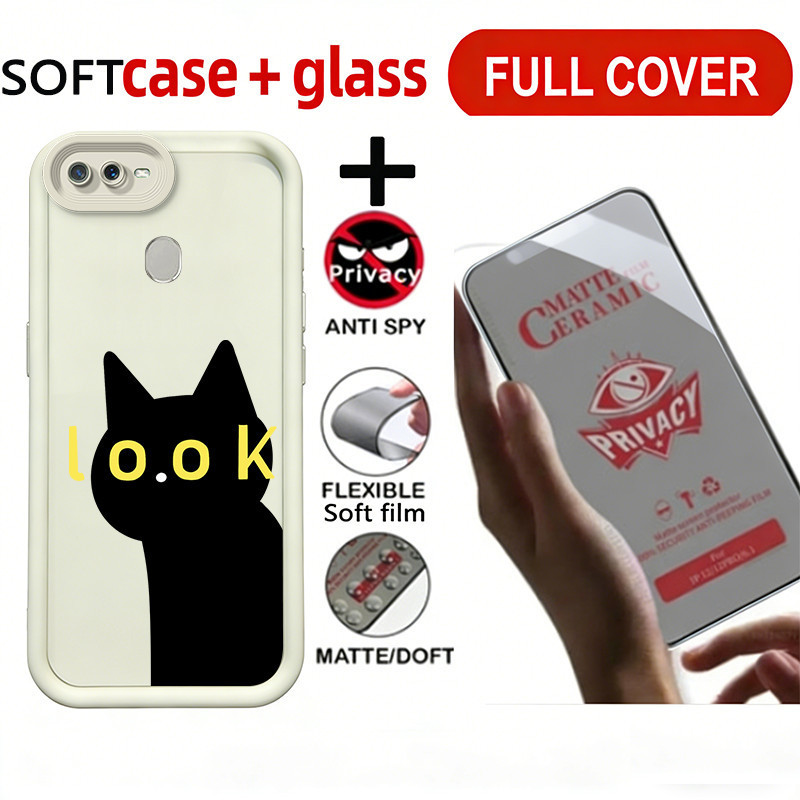 PBZZ เซรามิคความเป็นส่วนตัวกระจกนิรภัยสําหรับ oppo a5s a12 A7 a3s a1k a12e F9 F11 PRO A5 A9 2020 เคส