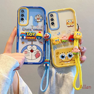เคส vivo v2026 v2029 v2043 v2048 กรณี TPU 2026 ใหม่ Kawaii ซิลิโคนนุ่มคลุมทั้งหมดกันกระแทก, Lanyard Anti-Loss เคสโทรศัพท์ BSJGS