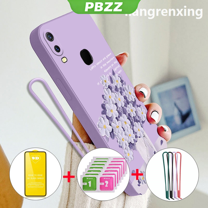 PBZZ 【 กระจกนิรภัยฟรี 】 เคสโทรศัพท ์ VIVO Y11 2019 พร ้ อมเคสนิ ่ มนิรภัยซิลิโคนเหลวป ้ องกันเรียบกันกระแทกฝาครอบออกแบบใหม ่ YTMHH01