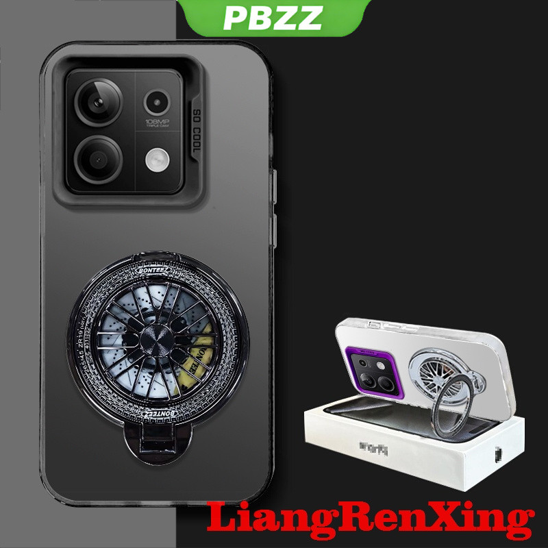 PBZZ FOR เคส Case สำหรับ redmi Note 13 4G 2023 redmi Note 13 Pro 5G โทรศัพท์ปลอกฮาร์ด Case TPU ป้องกันเรียบกันกระแทกปกการออกแบบใหม่ความงามกับผู้ถือสำหรับผู้ชาย Gyro Mount CYTLZJ01