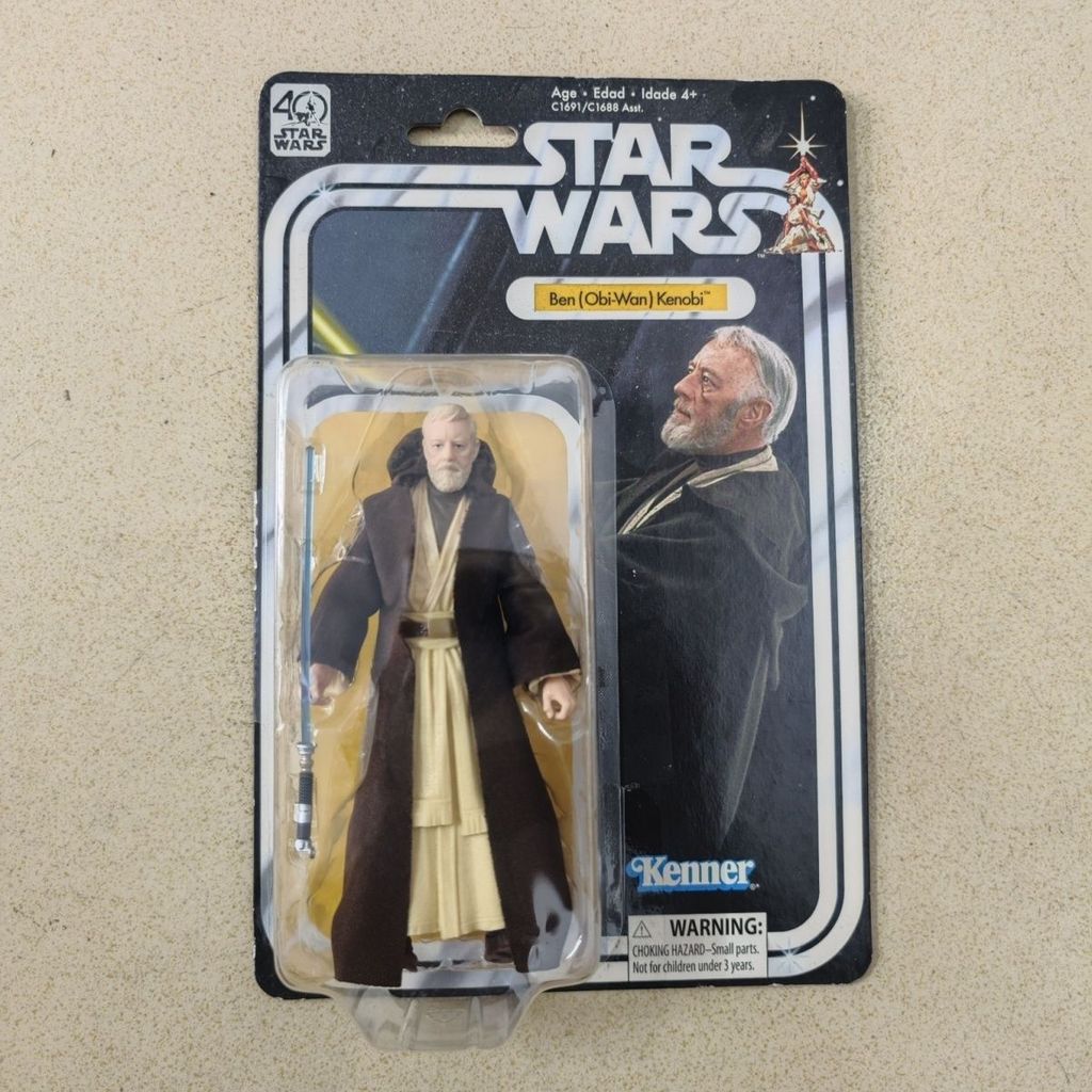 Hasbro Star Wars 40th Anniversary Wall Card Series ผู้สูงอายุ Obiwan 20 ซม. รูปแอ็คชั่นฟิกเกอร์