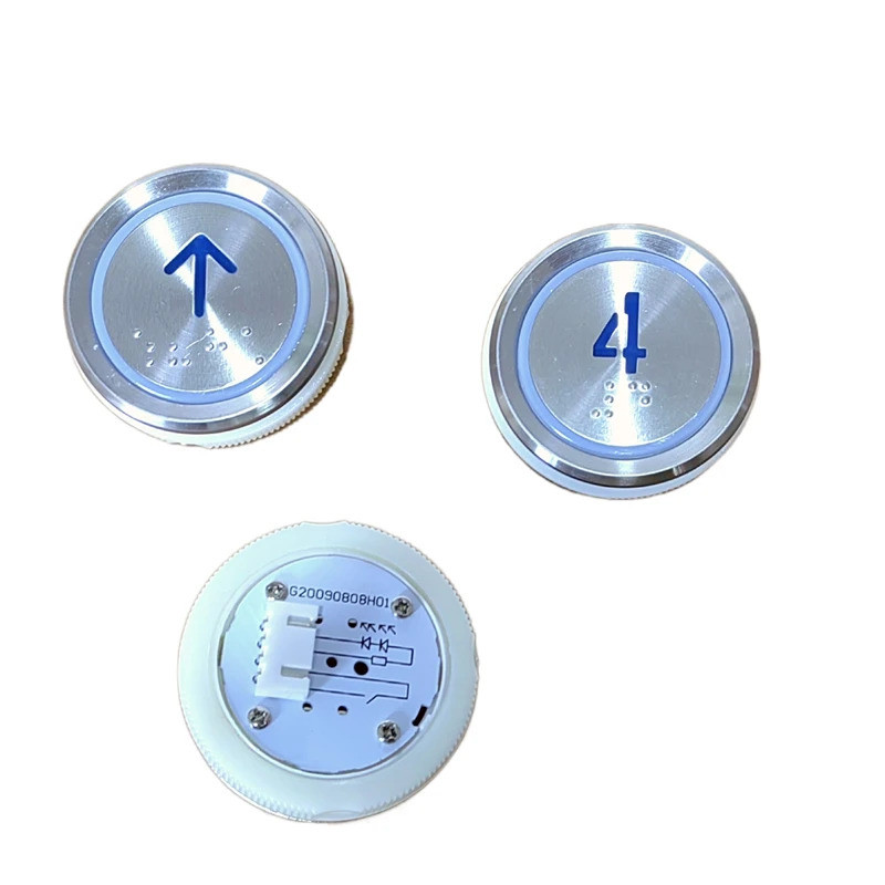 ปุ่มลิฟต์ AN306 DC24V 1 ชิ้นพร้อม Braille G20090808H01 Bule Light Lift อุปกรณ์เสริม A3N52401 A4J5240