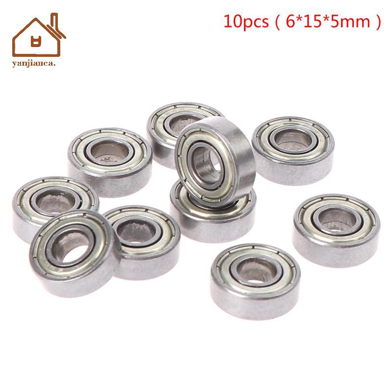 YANCA 10 ชิ้นร่องลึกทรงกลมเหล็กคาร์บอนแบริ่งขนาดเล็ก 696ZZ TH