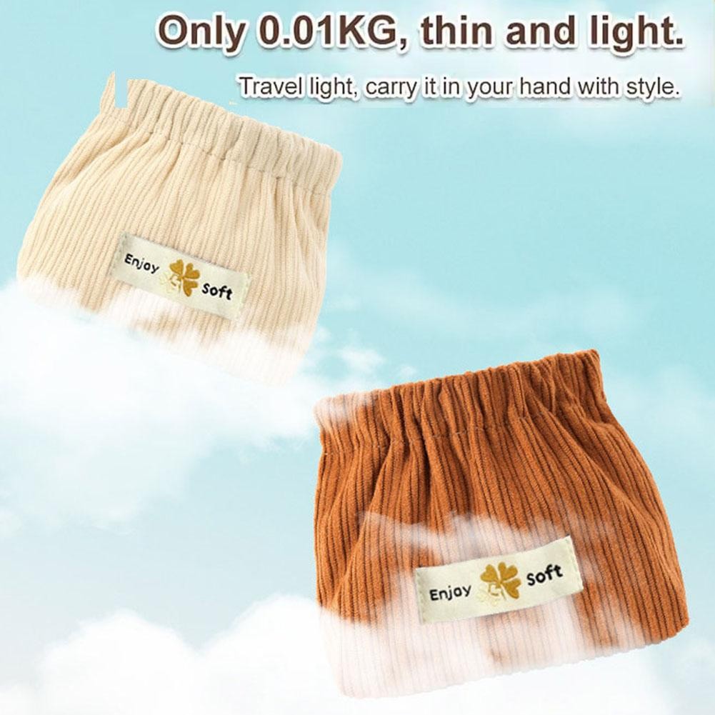 แบบพกพา 2024 ใหม่ Corduroy Organizer กระเป๋าเครื่องสําอาง L7s4