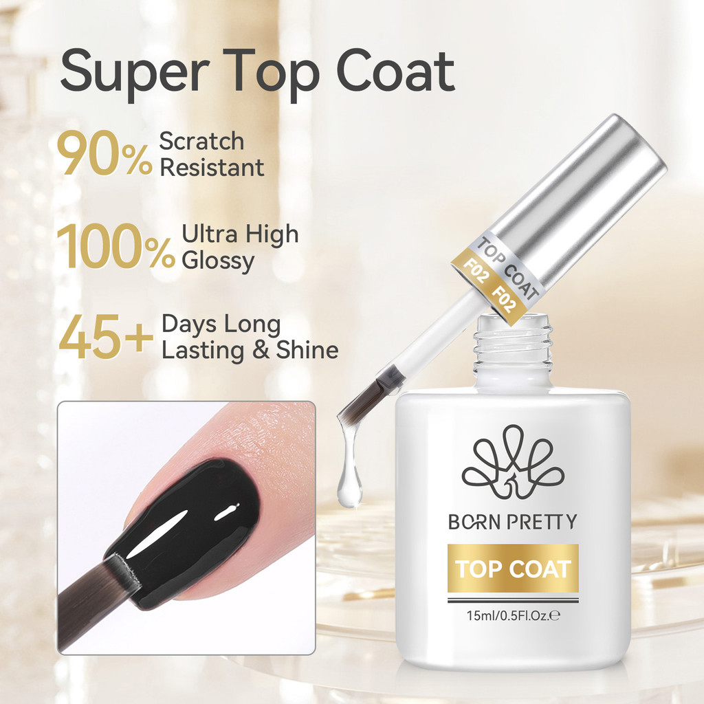 BORN PRETTY 15ml Super Top Coat Gel Polish UV LED Nail Art Function Gel Varnish