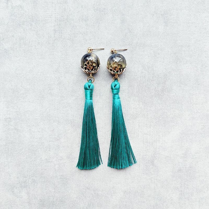 Wuthering Waves/Jiyan/ต่างหู Gilt Bead พู่หู Kuro/tjjf