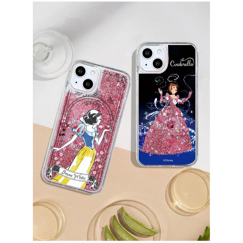 เหมาะสําหรับ Apple 17 เคสโทรศัพท์ Liquid Flowing Glitter iphone14 เคสโทรศัพท์ Snow White 13 Glitter 