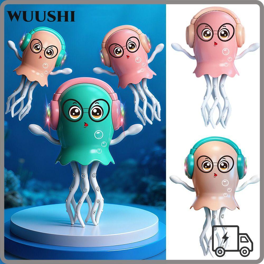 WUSHI เต้นรําOctopus ของเล่น, Crawling เต้นรําเซ็นเซอร์อัตโนมัติ Auto-Dance Octopus ของเล่น,ตลก Cloc