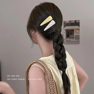 สามเหลี่ยมจุดกิ๊บด้านข้าง สีให้เลือก 5 สี เครื่องประดับผมสำหรับผู้หญิง