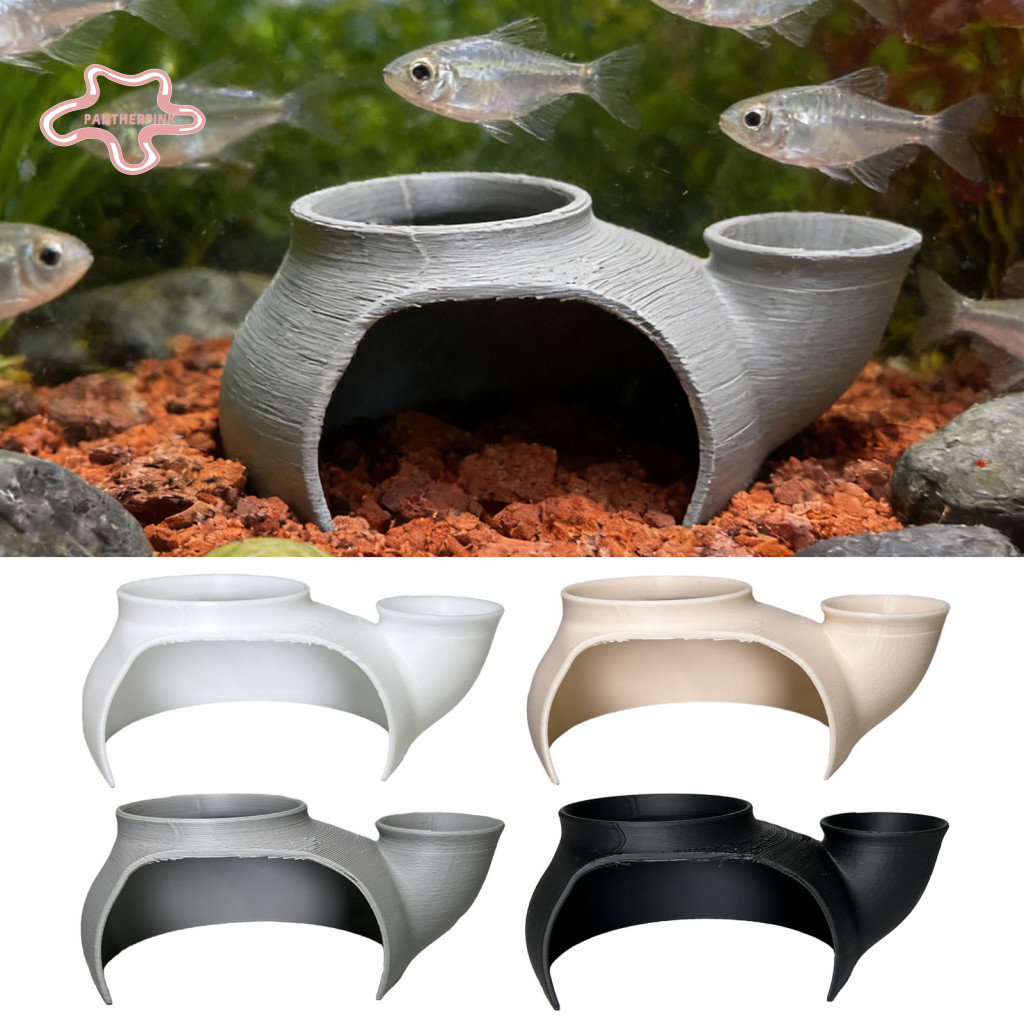 พิพิธภัณฑ์สัตว์น้ํา Cave Aquarium ตกแต่งสําหรับกุ้ง Aquarium Underground Cave 3d พิมพ์ตกแต่งตู้ปลากร