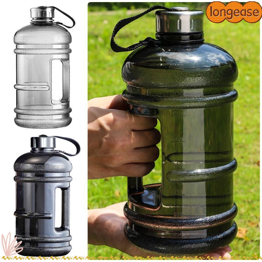LONGE 1 ชิ้นขวดเครื่องดื่มกีฬา, 2 ลิตรความจุขนาดใหญ่ขวดน้ําแบบพกพา, PETG การฝึกอบรมกีฬาออกกําลังกายกลางแจ้งยิมพร้อมที่จับ Shaker ขวด