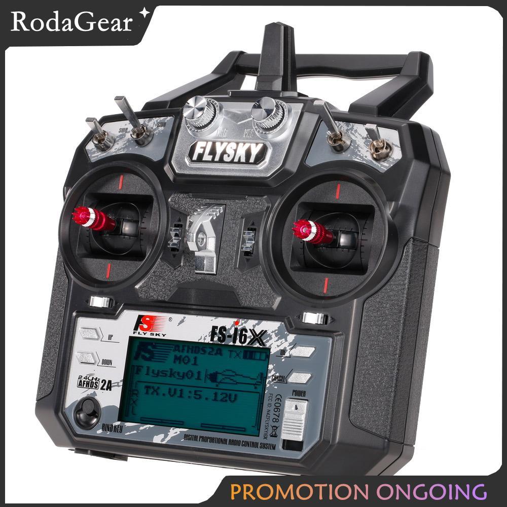 RodaGear Flysky FS-i6X 2.4GHz 10CH AFHDS 2A RC เครื่องส่งสัญญาณ FS-iA6B สำหรับ Drone เครื่องบินเฮลิค