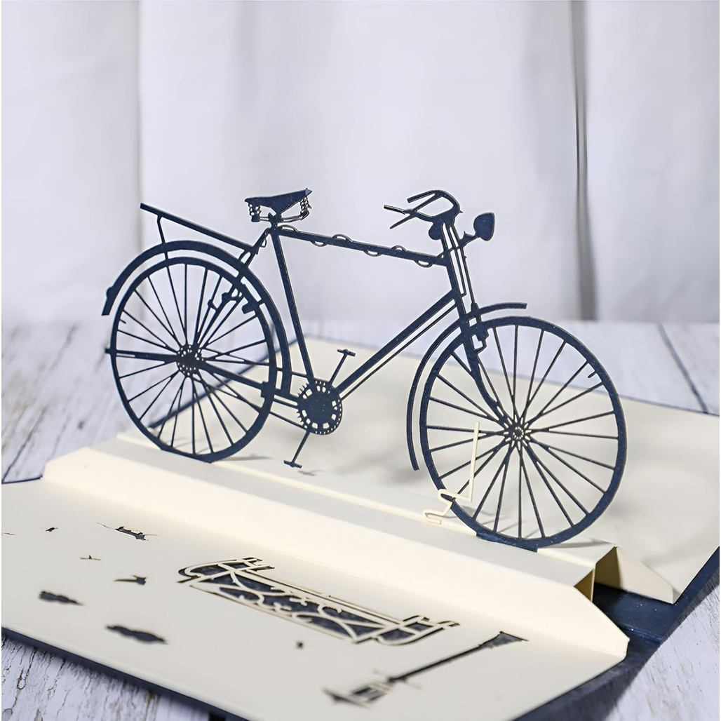 Pop up Card สําหรับวันเกิดครบรอบขอบคุณการเกษียณอายุการเดินทาง Bon Voyage-Bicycle Card สําหรับ Cyclis