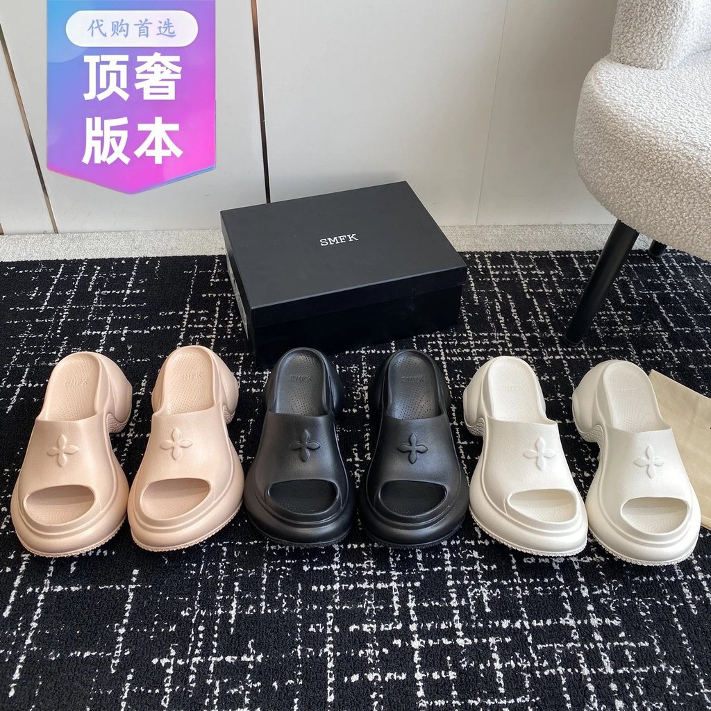 รองเท้าแตะ.SMFK.STYLE ใหม่ รองเท้าแตะแบนหนานุ่มสำหรับผู้หญิง