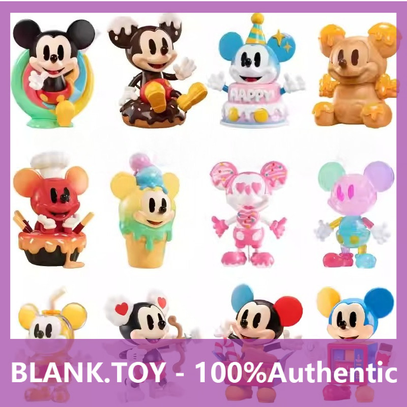 P POPMART Disney Mickey Childlike Unbounded Series รูปปริศนากล่องตกแต่งของขวัญ