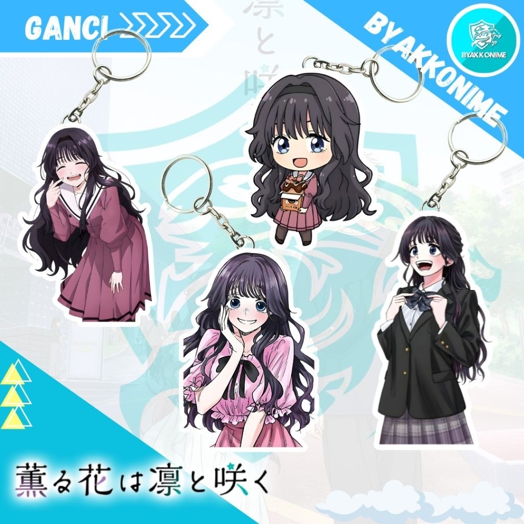 พวงกุญแจอะคริลิค อะนิเมะ Kaoru Hana Wa Rin ถึง Saku - Kaoruko Waguri, Rintaro Tsumugi Ganci อะนิเมะ 