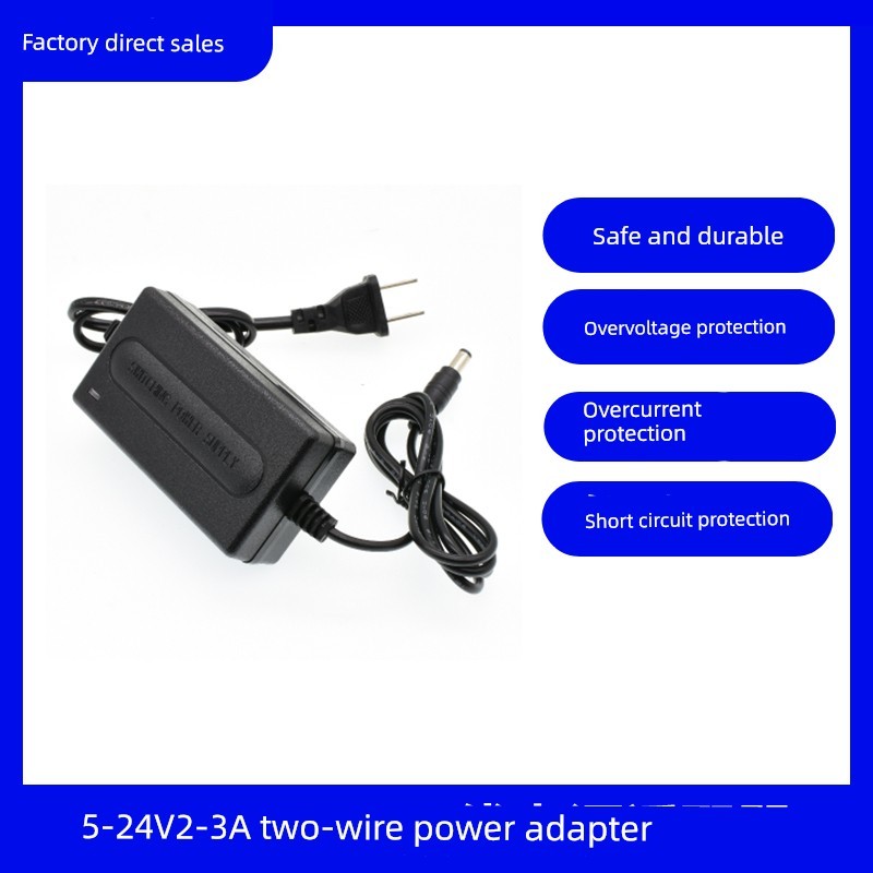 หัวชาร์จ typ c universal travel adapter อะแดปเตอร์ไฟสองบรรทัด5V6V9V12V15V24V1A2A3A ตรวจสอบไฟ LED พร้
