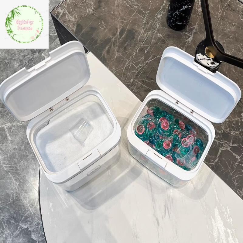 BigBabyHouse Laundry Pod Container, Laundry Pod Holder, Sealed And Automatic Pop-Up, Large Capacity 