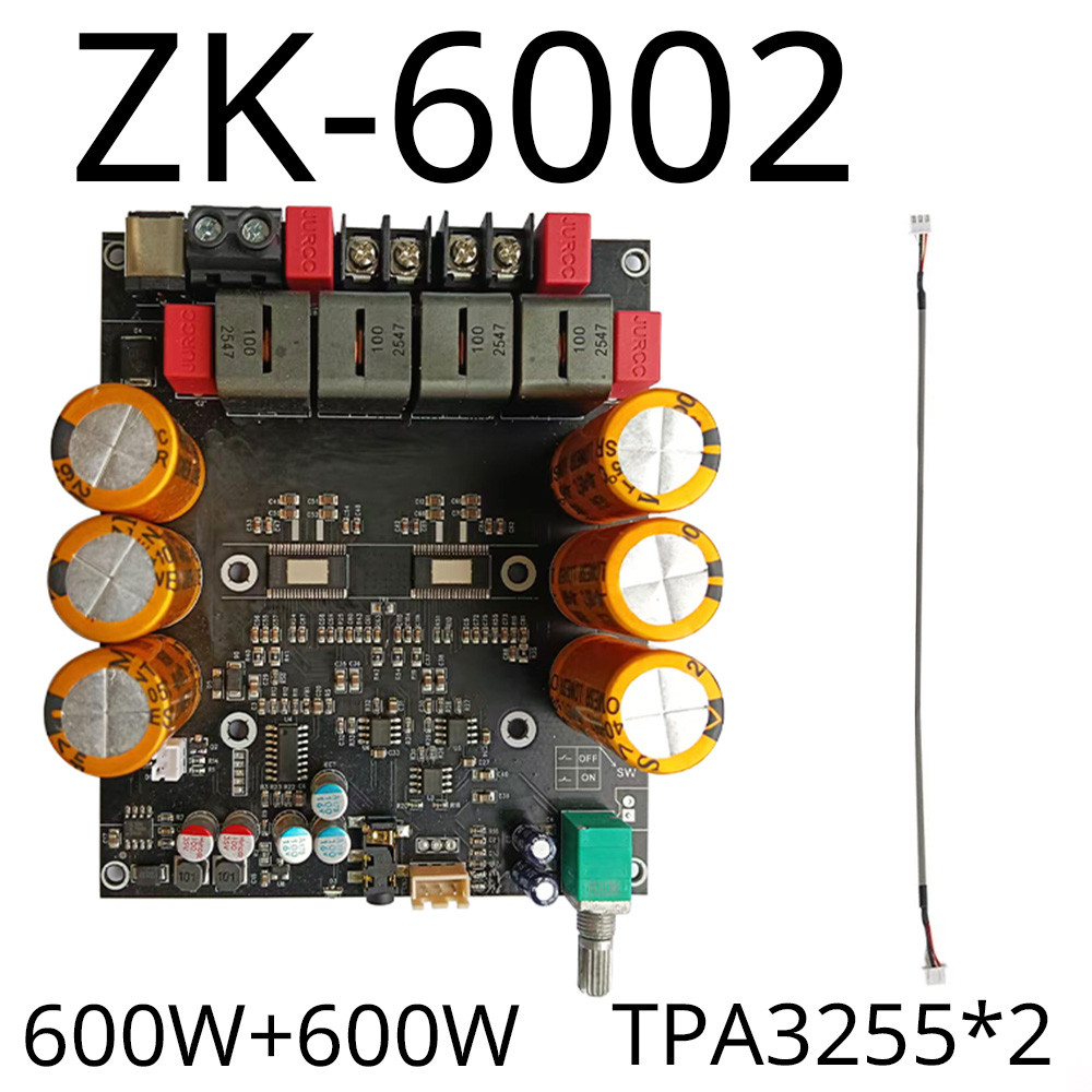 แท้ แอมป์จิ๋วขับซับ ZK-6002 TPA3255 600W*2 ZK-6002 แอมป์จิ๋วขับซับ แอมป์ขับซับเบส แอมขับซับเบส ZK-60