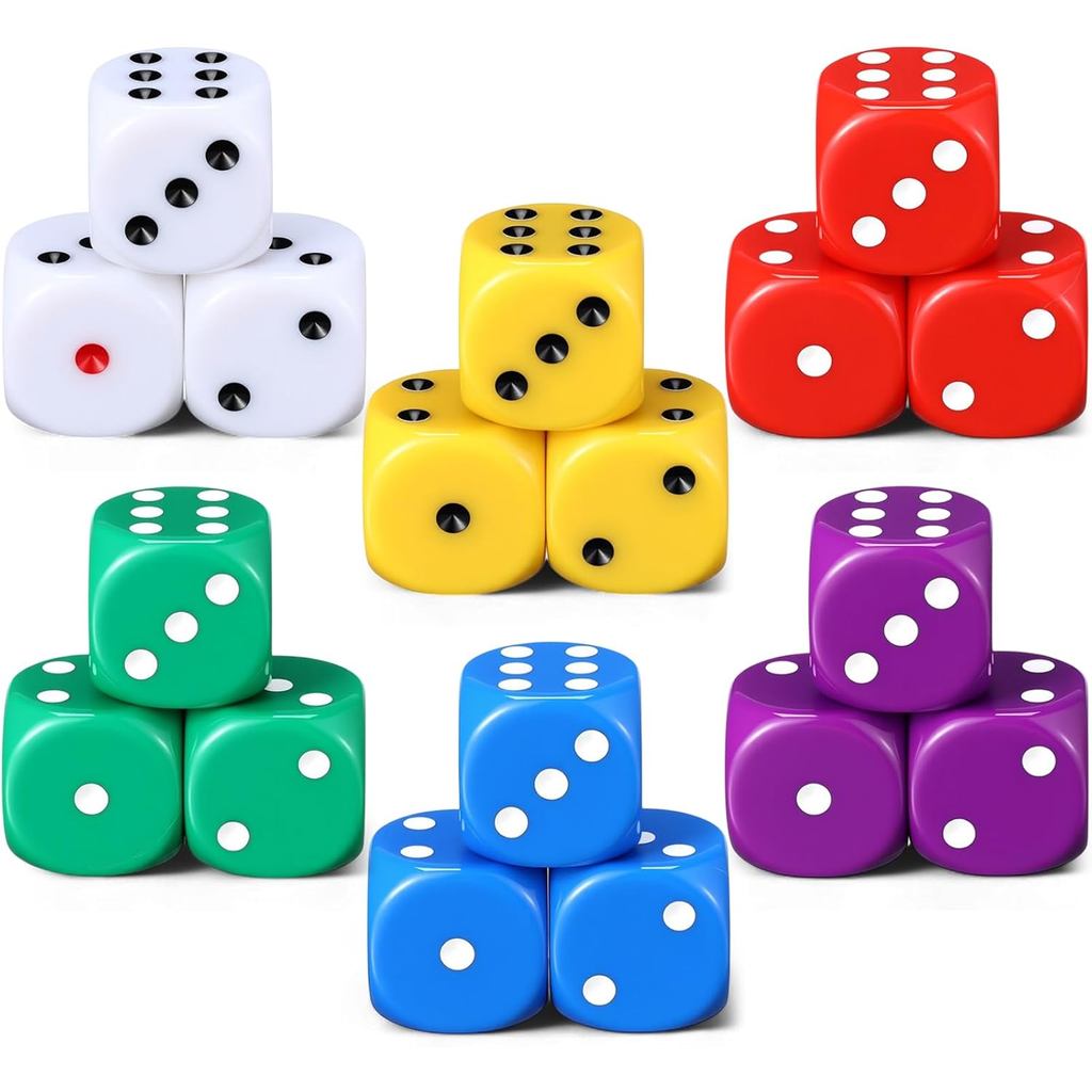 18 ชิ้น Casino Theme Party Dice ขนาดใหญ่ทึบแสงจัมโบ้อะคริลิค D6 ลูกเต๋าสําหรับ Casino, Craps, เกมกีฬ