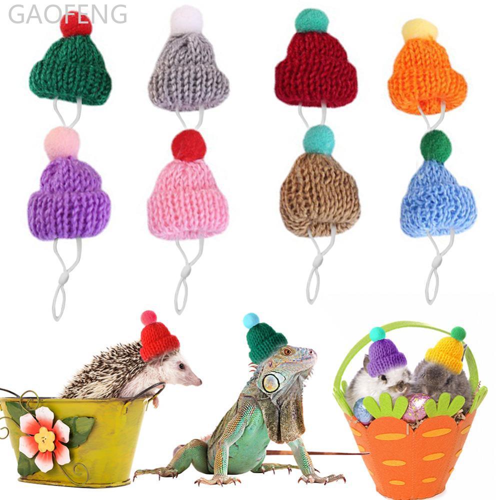 GAOFENG RANDOM สีหมวกงูหมวกหนูตะเภาหมวกหนูแฮมสเตอร์ปรับสายรัดคางสําหรับ Chinchilla Ferret เม่นสัตว์เ