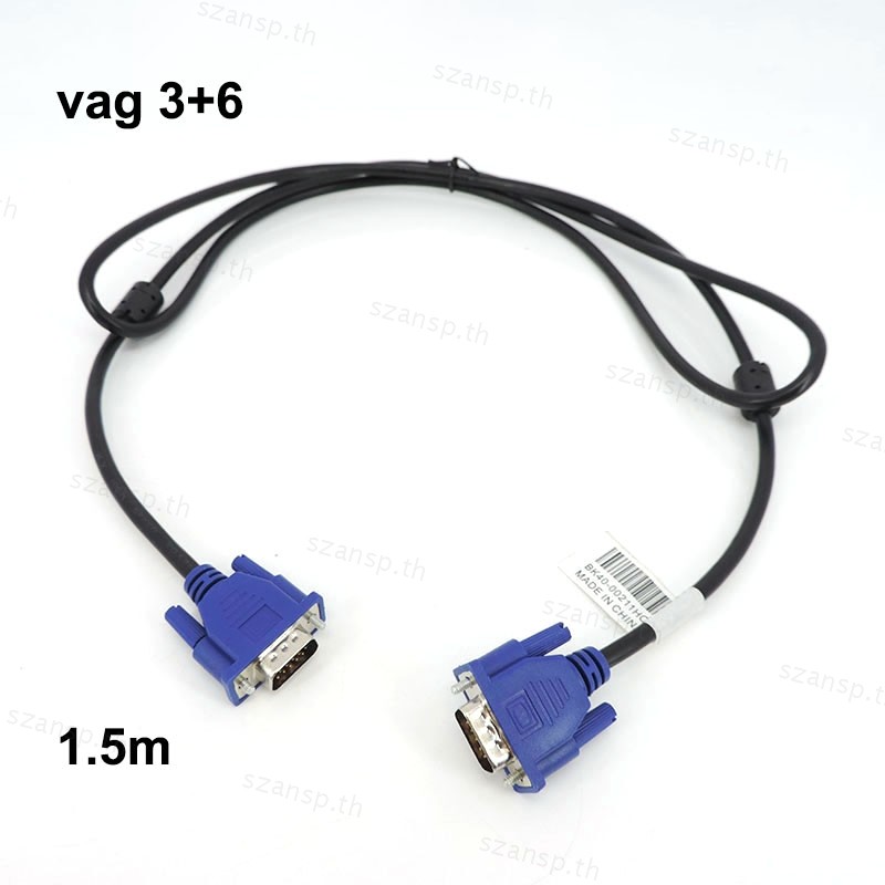 1.5m 1080P VGA Extension Cable HD 3+6 ชาย 15PIN สายทองแดง Core connector สําหรับ PC คอมพิวเตอร์โปรเจ