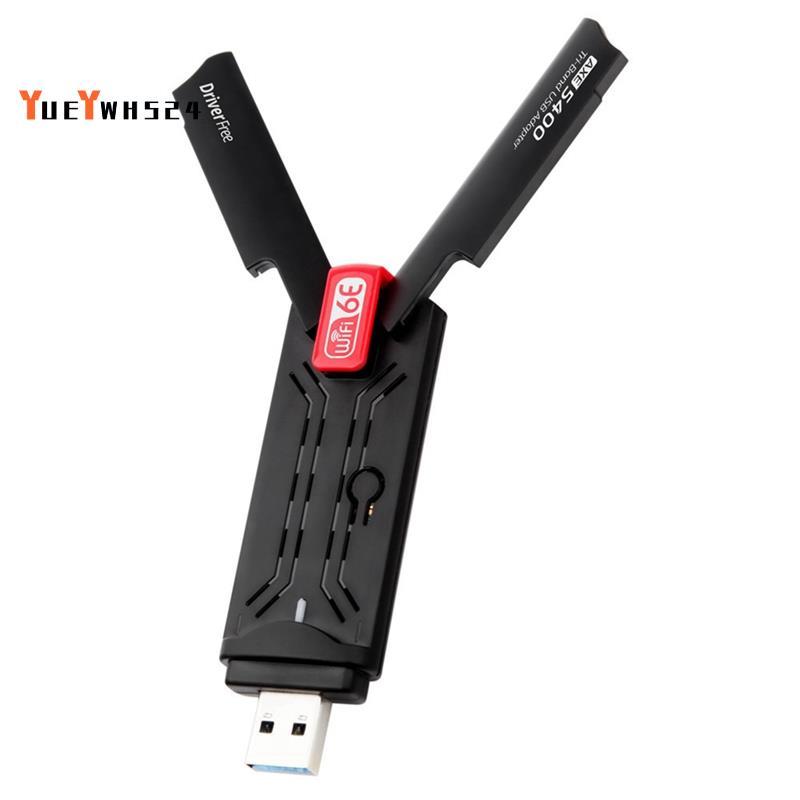 [ขายดี Y4]AX5400 WiFi6E อะแดปเตอร์ 5400Mhz USB3.0 อะแดปเตอร์ 2.4G/5G/6Ghz อะแดปเตอร์ WiFi WPA3 802.1