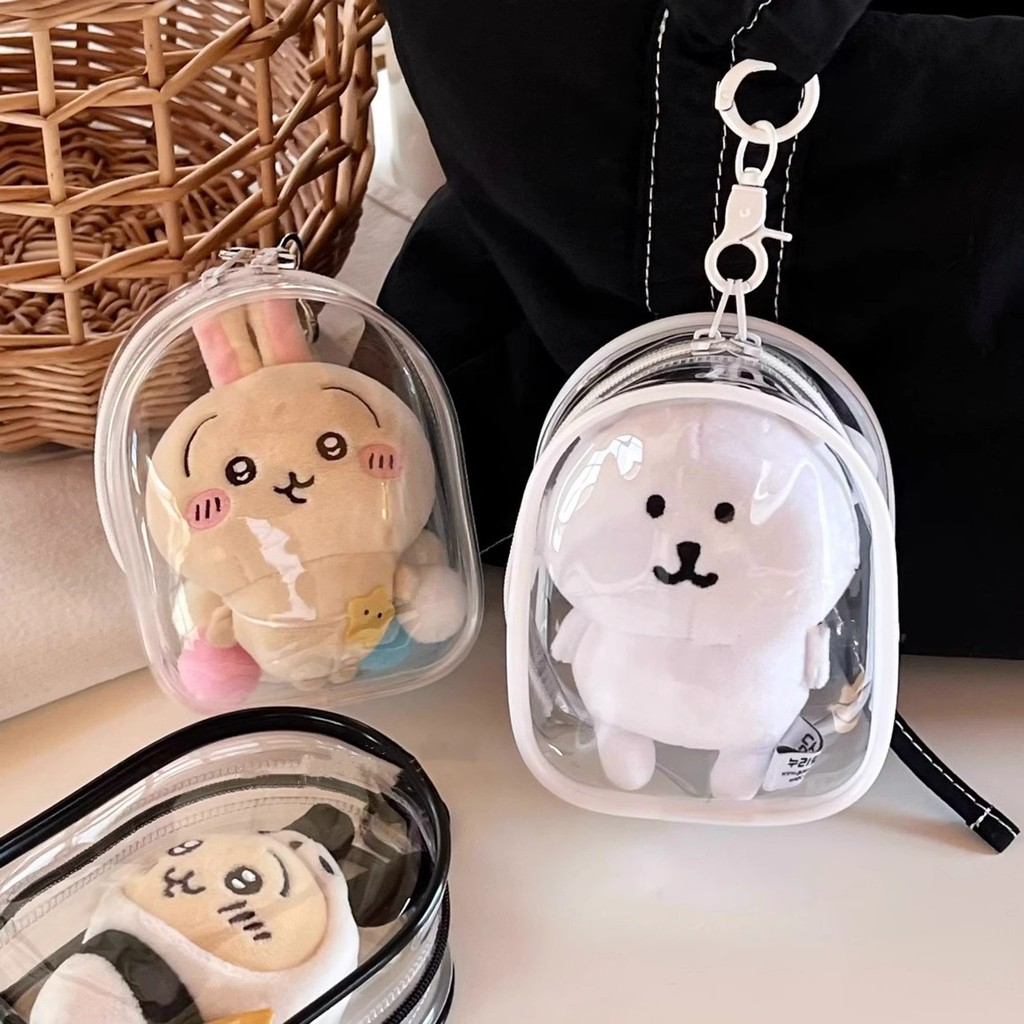 ตุ๊กตาหมีผ้าฝ้าย 10 ซม. เดินได้ พร้อมกระเป๋าใส่ป้องกันฝุ่น สําหรับเด็ก