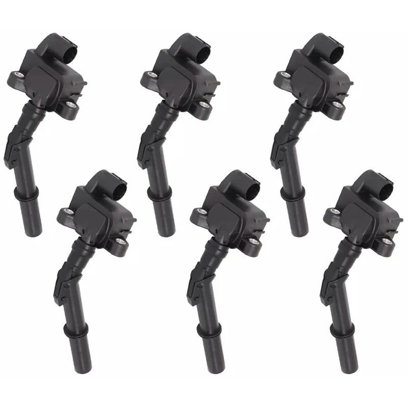 6 ชิ้นคอยล์จุดระเบิดสําหรับ Mercedes-Benz C300 C350 E350 E400 E550 GL450 ML350 GLK350 AMG 5.5L 4.7L 