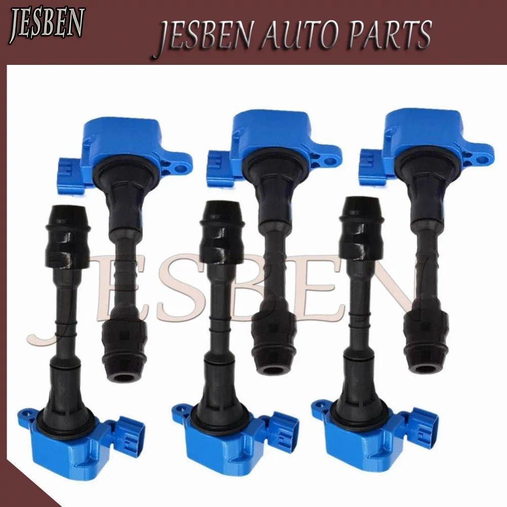 6PCS 22448-8J111 22448-8J11C คอยล์จุดระเบิดสําหรับ INFINITI I30 I35 QX4 Nissan MURANO PATHFINDER ELG