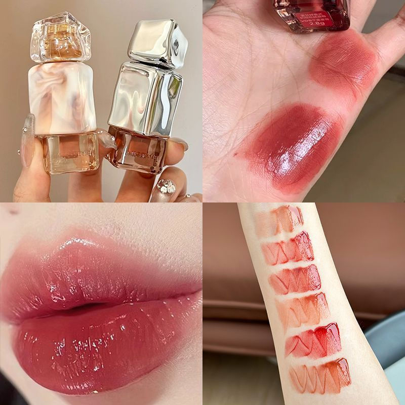 [ขายดี] Mistine Lip Glaze Milk Coffee Lip Jelly ลิปสติกฤดูใบไม้ร่วงฤดูหนาว Moisturizing Lip Gloss Nu
