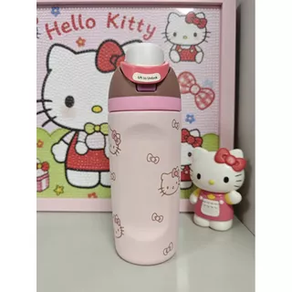Hello Kitty x Owala FreeSip 16oz ขวดน้ําสแตนเลสรุ่น Limited Edition – แก้วน้ํากันรั่วพร้อมหลอดในตัว, ฉนวนติดผนังสองชั้นสําหรับเล่นกีฬา, โรงเรียนและการเดินทาง, ปลอดสาร BPA