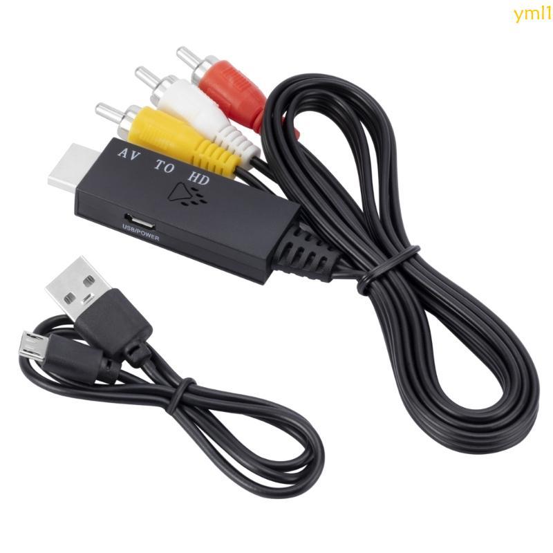 Yml1 RCA to Converter สามสี RCA Male ความยาวสาย 1m 3 2ft