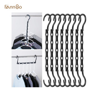 FannGo 8-Pack Cascading Hanger Organizer with Hooks - Space …