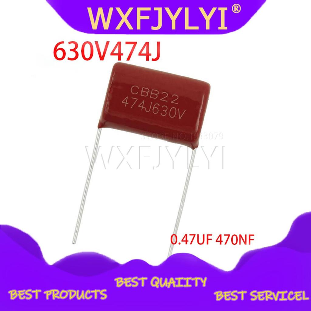 10PCS 630V474J 0.47UF 470NF Pitch 20MM 630V 474 CBB ตัวเก็บประจุฟิล์มโพรพิลีน