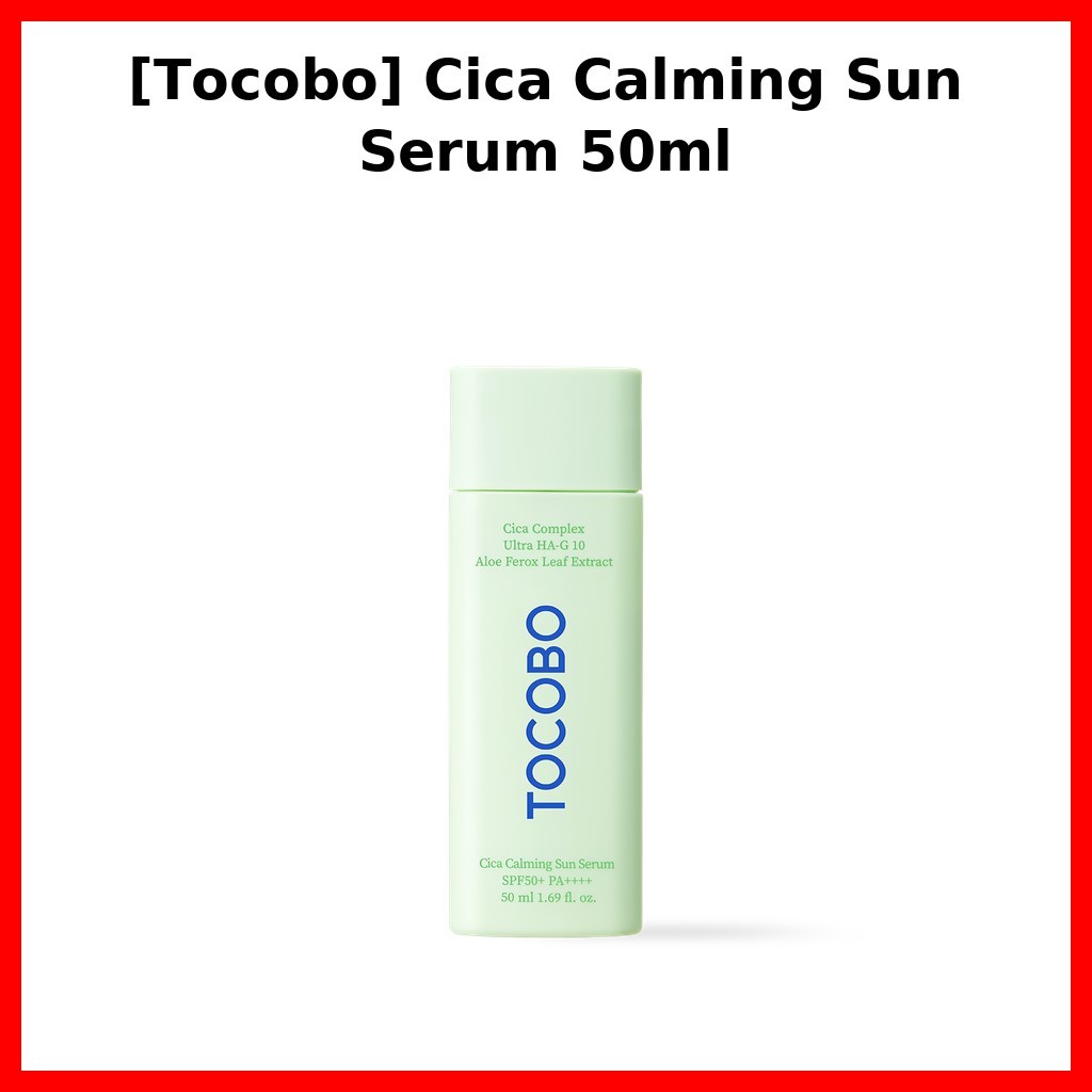 [Tocobo] Cica Calming Sun Serum 50ml / Korean Sun Serum / Lightweight Protection / ของแท้ 100% โดย A