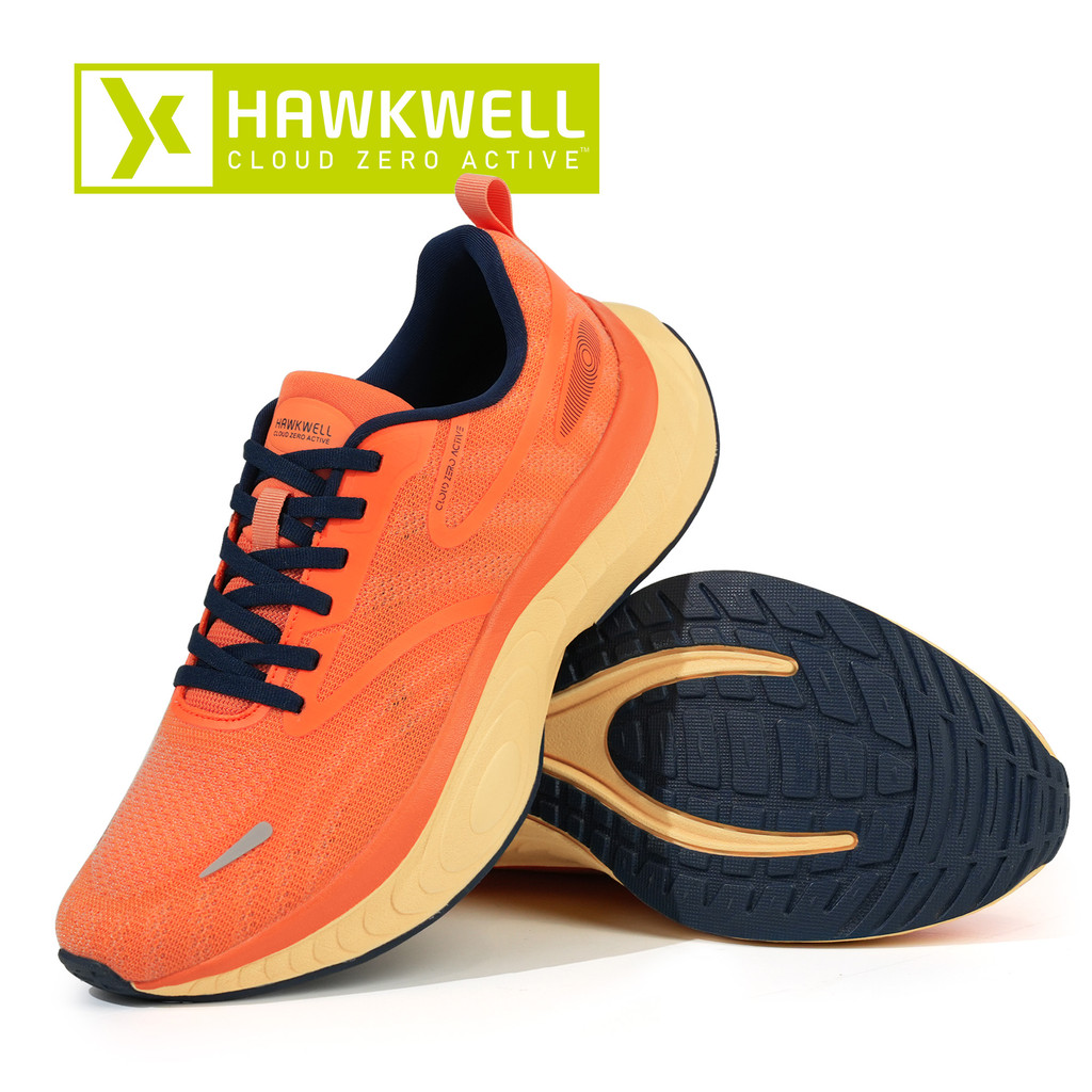 Hawkwell รองเท้าวิ่งผู้ชายรองเท้าผ้าใบเดินสบาย Comfort Anti Slip รองเท้ากีฬา Cloud Zero Active - 9635