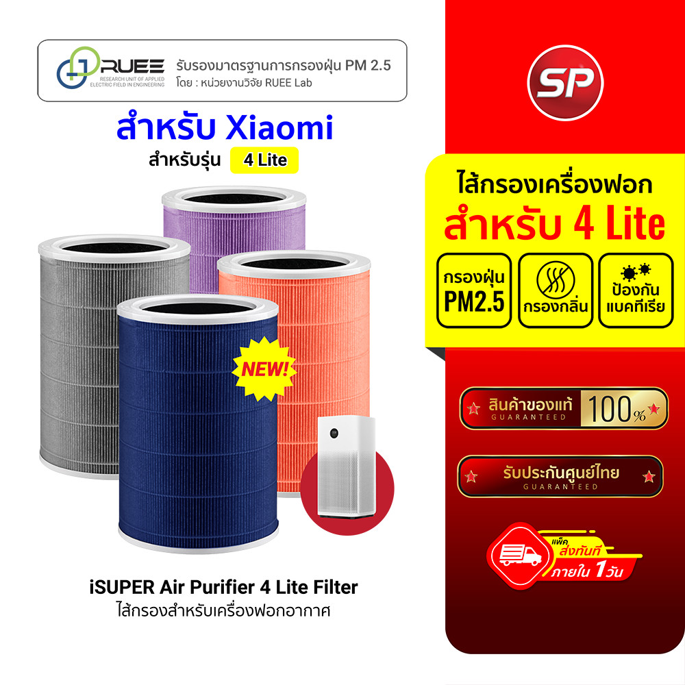 (ลด!ช่วยชาวเหนือ) iSUPER ไส้กรองสำหรับ Air Purifier Filter 4 Lite ไส้กรองอากาศ กรองฝุ่น PM2.5