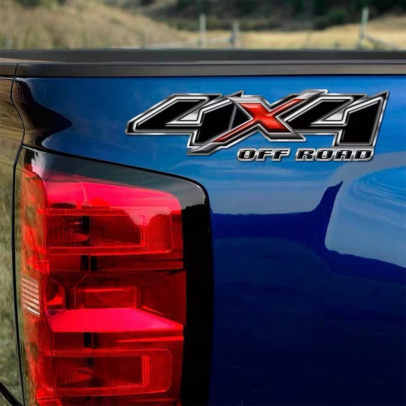 4X4 สติกเกอร์รถออฟโรด เอฟเอ็กซ์4 ดัดแปลงสติกเกอร์ตกแต่งด้านหลังสีสินค้าสติกเกอร์รถสติกเกอร์การปรับเป
