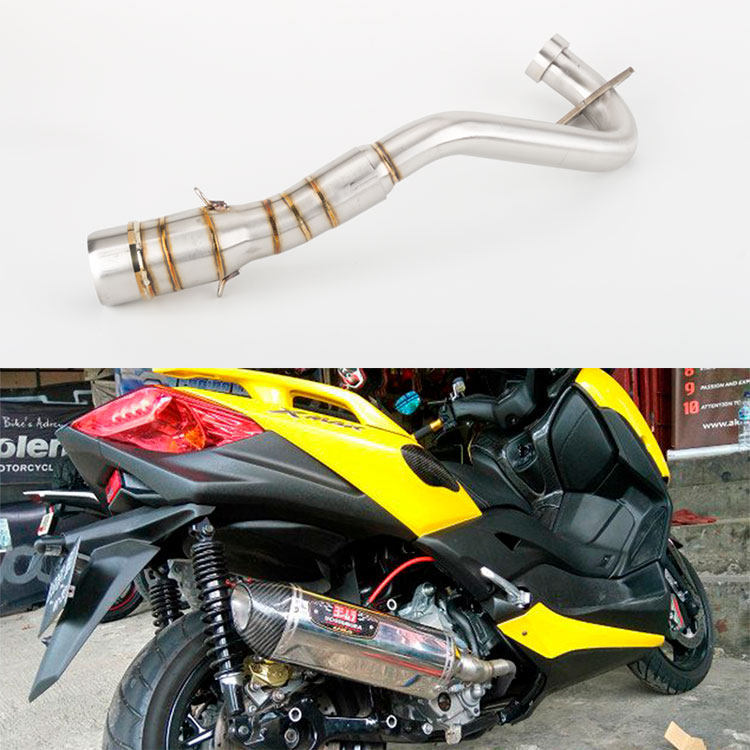 รถจักรยานยนต์ดัดแปลง XMAX250 XMAX 300 Muffler XMAX 250 ส่วนด้านหน้า XMAX ท่อไอเสีย