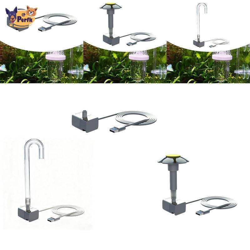 Perfk USB ปั๊มน้ํา Sturdy สําหรับถังปลาพิพิธภัณฑ์สัตว์น้ํา ปั๊มน้ําพุขนาดเล็กใต้น้ํา Quiet