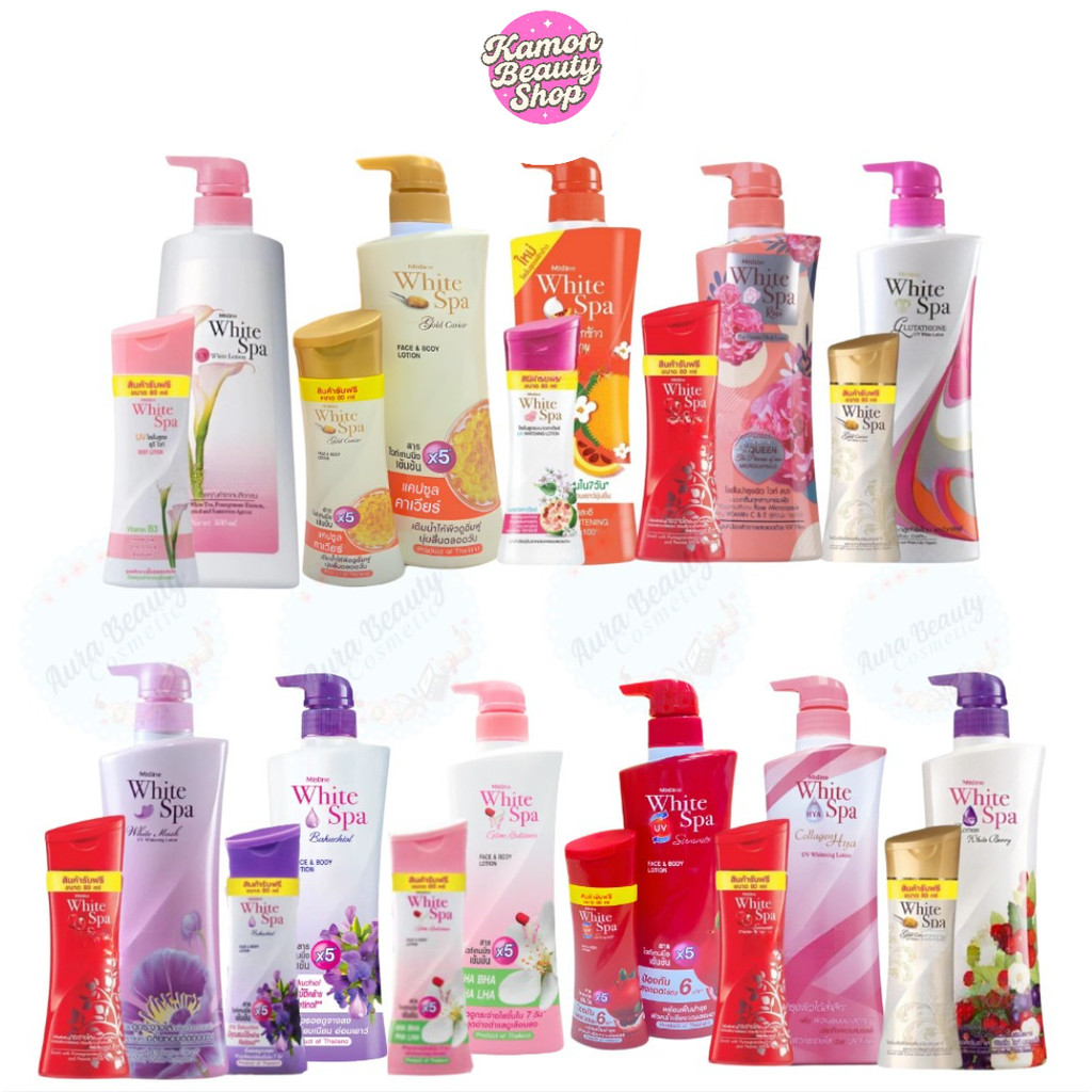 (1แถม1) Mistine White Spa Lotion 400ml+80 ml มิสทีน ไวท์สปา โลชั่น 👍