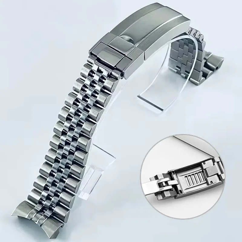 20 มม.21 มม.Jubilee Watchband สําหรับ Rolex Sub GMT Yacht Daytona สายผู้ชายหรูหรานาฬิกาโซ่ Mod อะไหล