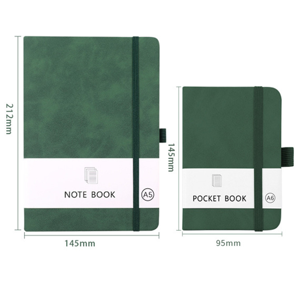 สมุดจดโน้ต ไดอารี่ ปกหนัง  ขนาด A5 มีที่เสียบปากกา (ไม่แถมปากกา)   เหมาะสำหรับของขวัญ สินค้าพร้อมส่งในไทย
