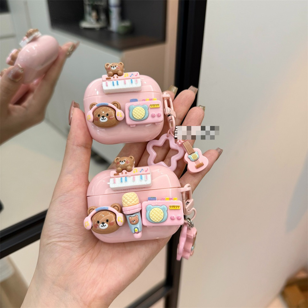 Ins การ์ตูนสําหรับ Soundcore R60i NC / K20i / R50i NC / R50i กรณี keychian & ซิลิโคนหูฟังสําหรับ Sou