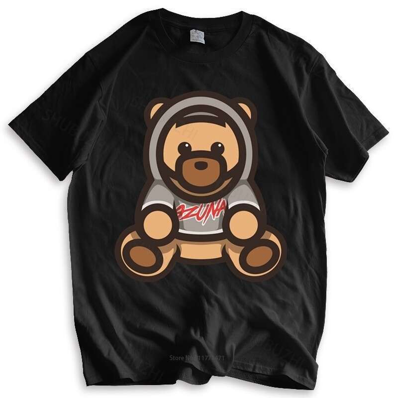 New black men's top Ozuna Singer, Ozuna, Bear, Chapter ZUNA trendy unlabeled T-shirt summer T-shirt 