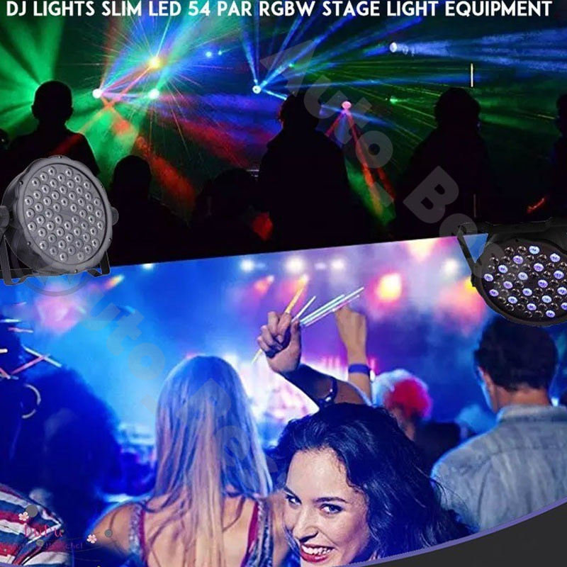 60W 54/36/18 ไฟ LED Par, กระพริบตามจังหวะ, ไฟปาร์ตี้รีโมทคอนโทรล, ไฟดิสโก้, 54 LED RGB PAR Light, ไฟ LED Par หลากสี - รูปที่ 4